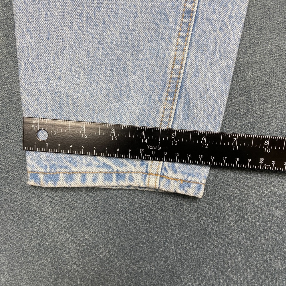 Topshop Jeans Womens 28x26.5 Blue Denim Travel High Rise Distressed Tapered Leg - Picture 7 of 10